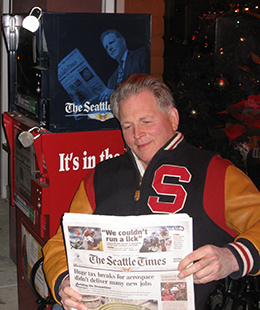 Joe Micheals on Seattle Times News Box